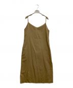 AURALEEオーラリー）の古着「WOOL SILK HERRINGBONE SLIP DRESS」｜ブラウン