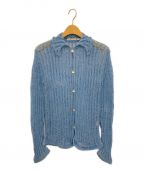 NVRFRGTネヴァーフォーゲット）の古着「COTTON OPEN KNIT CARDIGAN」｜スカイブルー