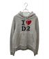 DSQUARED2（ディースクエアード）の古着「I LOVE D2ロゴパーカー S75GU0275」｜ライトグレー