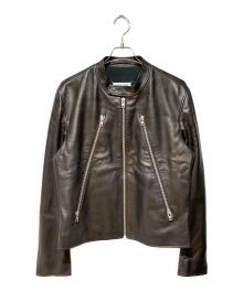 Maison Margiela（メゾンマルジェラ）の古着「5 Zip Leather Riders Jacket（八の字 5ZIPライダースジャケット）」｜ブラック