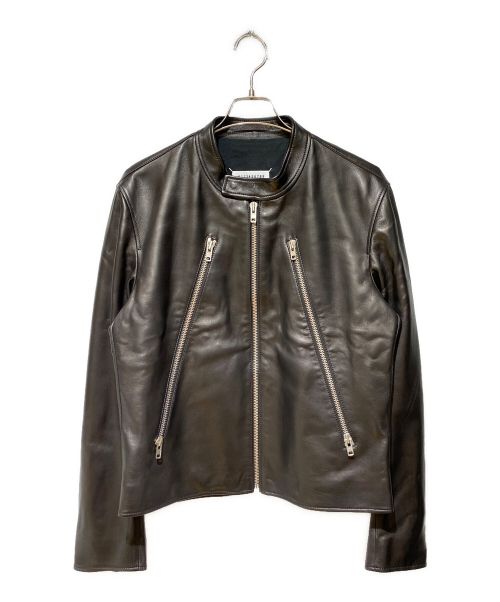 Maison Margiela（メゾンマルジェラ）Maison Margiela (メゾンマルジェラ) 5 Zip Leather Riders Jacket（八の字 5ZIPライダースジャケット） ブラック サイズ:50 未使用品の古着・服飾アイテム