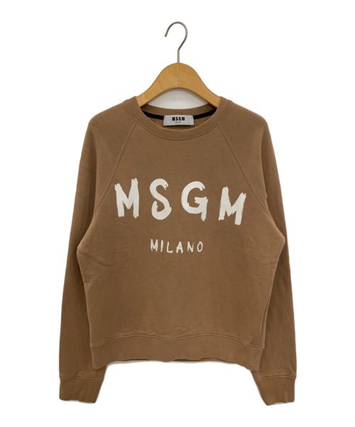 MSGM（エムエスジーエム）MSGM (エムエスジーエム) ロゴスウェット ブラウン サイズ:Sの古着・服飾アイテム