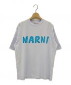 MARNIマルニ）の古着「MARNI LOGO OGANIC COTTON JERSY」｜ライトブルー