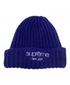 SUPREMEシュプリーム）の古着「Classic Logo Chunky Ribbed Beanie」｜ブルー