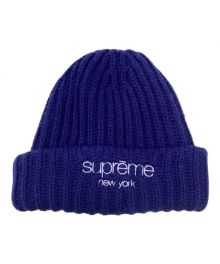 SUPREME（シュプリーム）の古着「Classic Logo Chunky Ribbed Beanie」｜ブルー