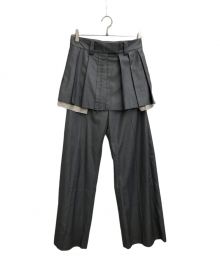 MAISON SPECIAL（メゾンスペシャル）の古着「Box Pleated Skirt Pants」｜グレー