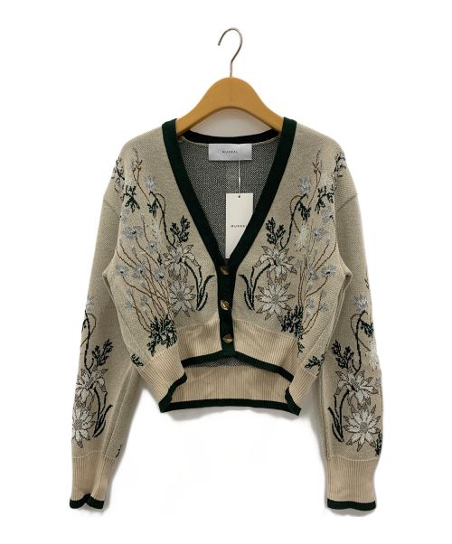 MURRAL（ミューラル）MURRAL (ミューラル) Garden flower knit cardigan エクリュ サイズ:Fの古着・服飾アイテム