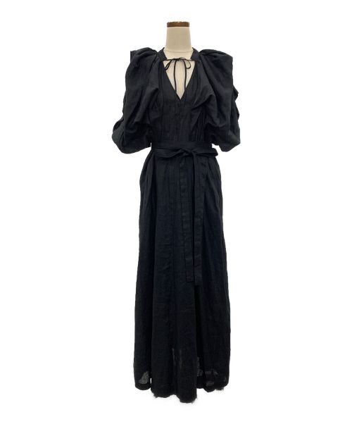 MYLAN（マイラン）MYLAN (マイラン) Volume Sleeve Maxi Dress ブラック サイズ:Fの古着・服飾アイテム