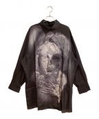 Yohji Yamamoto pour hommeヨウジヤマモト プールオム）の古着「23SS BODY SIDE BTN OPEN BLOUSE（ボディサイドボタンオープンブラスすオープンブラウス）」｜ブラック