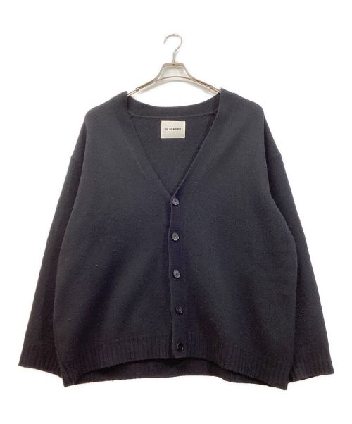 JIL SANDER（ジルサンダー）JIL SANDER (ジルサンダー) オーバーサイズウールニットカーディガン ブラック サイズ:50の古着・服飾アイテム