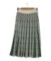 TORY BURCH（トリーバーチ）の古着「BOX PLEATED JACQUARD SKIRT」｜グリーン