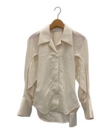 Mame Kurogouchi（マメクロゴウチ）の古着「Viscose Hemp Round Shirt」｜ベージュ