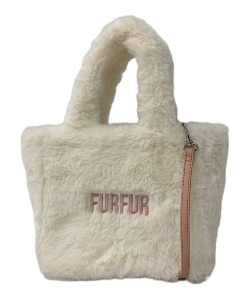 furfur（ファーファー）FURFUR (ファーファー) エコファートートバッグ ホワイト サイズ:Fの古着・服飾アイテム