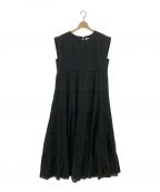 normmentノーメント）の古着「Shadow Stripe Cotton N/S Dress」｜ブラック