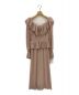 Her lip to（ハーリップトゥ）の古着「Majolica Pleated Long Dress」｜ピンクベージュ