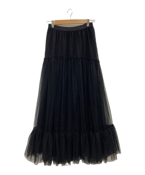 DRESSLAVE（ドレスレイブ）DRESSLAVE (ドレスレイブ) tulle gathered skirt ブラック サイズ:38の古着・服飾アイテム