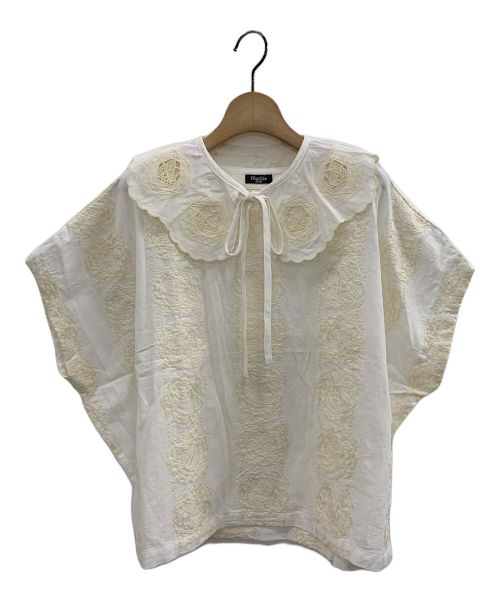 Marble SUD（マーブルシュッド）Marble SUD (マーブルシュッド) 鳥の巣 刺繍 カラーBlouse ホワイト サイズ:-の古着・服飾アイテム