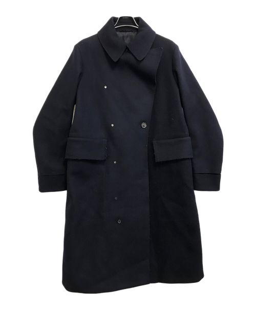 JIL SANDER（ジルサンダー）JIL SANDER (ジルサンダー) オーバーサイズウールコート ネイビー サイズ:48の古着・服飾アイテム