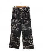 H&M×BASQUIAT×Ev Bravado & Téla D'Amoreエイチアンドエム×バスキア×エブブラバドテラダモーレ）の古着「ブーツカットルーズカーゴデニム」｜ブラック