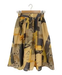 Ameri（アメリ）の古着「EMILIE TUCK FLARED SKIRT」｜ベージュ