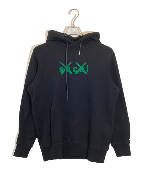 sacai（サカイ）sacai (サカイ) KAWS (カウズ) Flock Print Hoodie ブラック×グリーン サイズ:SIZE 1の古着・服飾アイテム