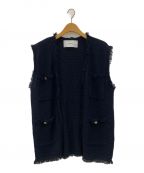 ADAWASアダワス）の古着「SUMMER TWEED KNIT VEST」｜ネイビー