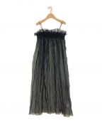 LEINWANDEラインヴァンド）の古着「Recycle Organdy Pleats Dress」｜ブラック