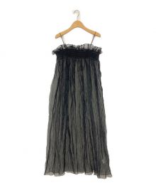 LEINWANDE（ラインヴァンド）の古着「Recycle Organdy Pleats Dress」｜ブラック