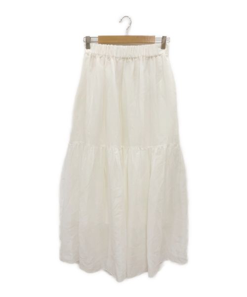 SACRA（サクラ）SACRA (サクラ) RAMIE LAWN SKIRT ホワイト サイズ:38の古着・服飾アイテム