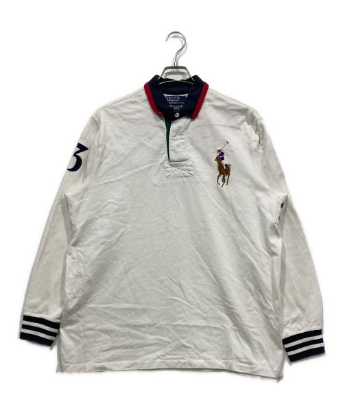 POLO RALPH LAUREN（ポロ・ラルフローレン）POLO RALPH LAUREN (ポロ・ラルフローレン) ラガーシャツ ホワイト サイズ:SIZE Lの古着・服飾アイテム