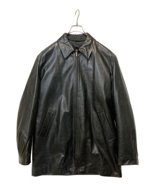 JIL SANDER（ジルサンダー）JIL SANDER (ジルサンダー) レザージャケット ブラック サイズ:50の古着・服飾アイテム