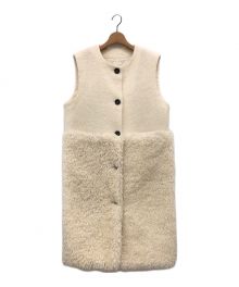 Gypsohila（ジプソフィア）の古着「Wool Mohair Teddy Vest」｜オフホワイト