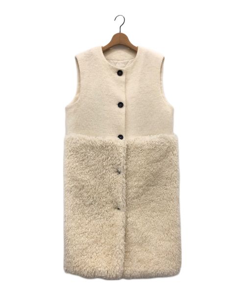 Gypsohila（ジプソフィア）Gypsohila (ジプソフィア) Wool Mohair Teddy Vest オフホワイト サイズ:Freeの古着・服飾アイテム