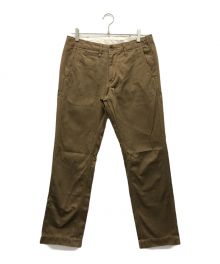 BURGUS PLUS（バーガスプラス）の古着「Zip fly Modern Chino Trousers」｜ブラウン