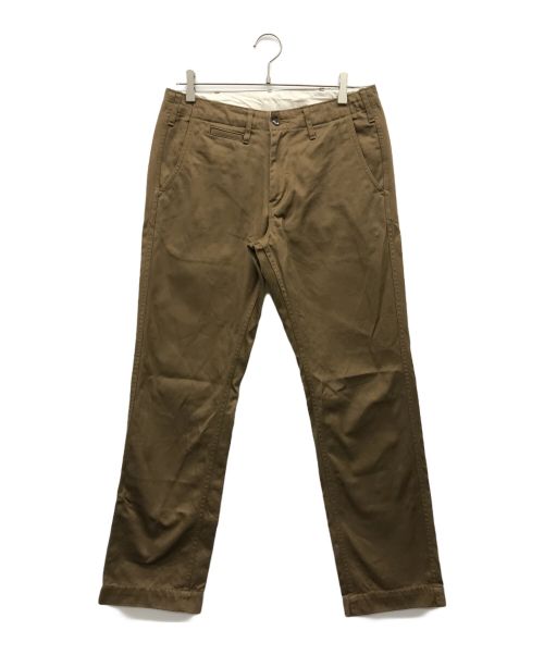 BURGUS PLUS（バーガスプラス）BURGUS PLUS (バーガスプラス) Zip fly Modern Chino Trousers ブラウン サイズ:31の古着・服飾アイテム