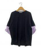 ENFOLDエンフォルド）の古着「SHIRT LAYERED T-SHIRT」｜ブラック