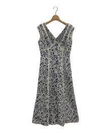 HER LIP TO（ハーリップトゥ）の古着「Lace Trimmed Floral Dress」｜ネイビー