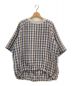 atelier naruse（アトリエナルセ）の古着「linen ~multi check~ shibori hem pullover」｜グレー×ブラウン MIX