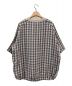 atelier naruse (アトリエナルセ) linen ~multi check~ shibori hem pullover グレー×ブラウン MIX サイズ:F：8000円