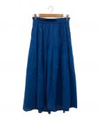 THREE DOTSスリードッツ）の古着「Cotton loan pintuck skirt」｜ブルー