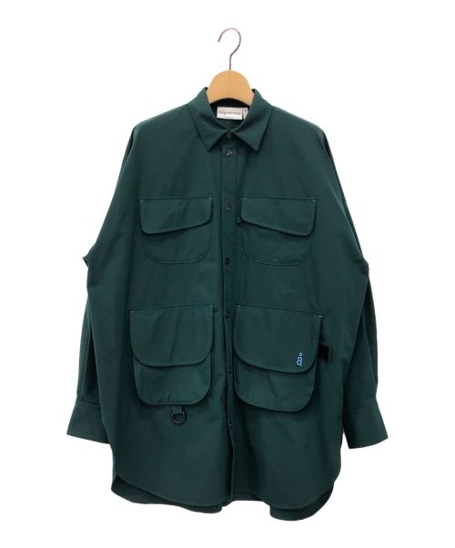 nagonstans（ナゴンスタンス）nagonstans (ナゴンスタンス) multi-pockets shirts グリーン サイズ:MEDIUMの古着・服飾アイテム