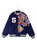 SUPREME×New Era×MLBシュプリーム×ニューエラ×エムエルビー）の古着「MLB Varsity Jacket」｜ネイビー