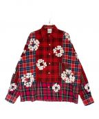 READYMADE×Denim Tearsレディメイド×デニムティアーズ）の古着「CHECK LS SHIRTS」｜レッド