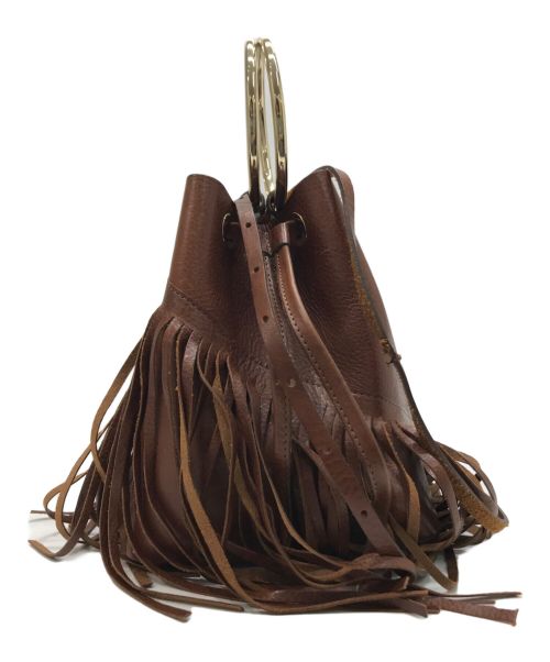 MAISON BOINET（メゾン ボワネ）MAISON BOINET (メゾン ボワネ) FRINGE RING BAG ブラウンの古着・服飾アイテム