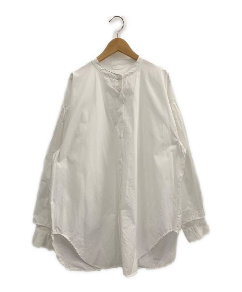 SEEALL（シーオール）SEEALL (シーオール) NO COLLAR SHIRTS ホワイト サイズ:40の古着・服飾アイテム