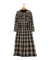 Her lip to（ハーリップトゥ）の古着「Plaid Jacquard Knit Dress」｜ブラウン×ブラック