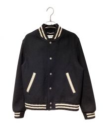 Saint Laurent Paris（サンローランパリ）の古着「Back Print Teddy Jacket（バックプリントテディジャケット）」｜ブラック