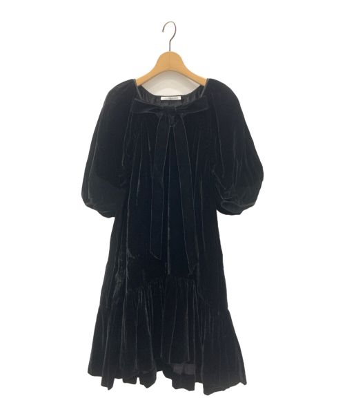 CECILIE BAHNSEN（セシリーバンセン）CECILIE BAHNSEN (セシリーバンセン) Velvet dress ブラック サイズ:UK6の古着・服飾アイテム