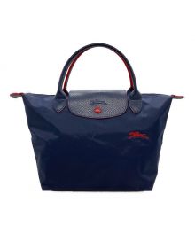 LONGCHAMP（ロンシャン）の古着「ルプリアージュ ハンドバッグ」｜ネイビー