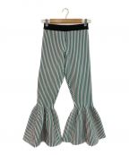 CFCLシーエフシーエル）の古着「HYPHA TIGHT BELL BOTTOM PANTS」｜EMERALD MULTI